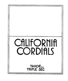 CALIFORNIA CORDIALS TAHOE BRAND TRIPLE S