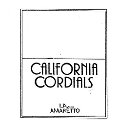 CALIFORNIA CORDIALS L.A. BRAND AMARETTO