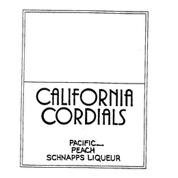 CALIFORNIA CORDIALS PACIFIC BRAND PEACH SCHNAPPS LIQUEUR
