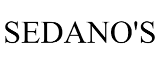 SEDANO'S trademark