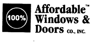 100% AFFORDABLE WINDOWS & DOORS CO., INC.