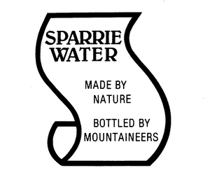 SPARRIE WATER MADE BY NATURE BOTTLED BY MOUNTAINEERS