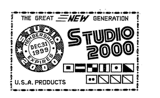 THE GREAT NEW GENERATION STUDIO 2000 MEMBERSHIP EXPRESS DEC. 31 1999 U.S.A. PRODUCTS