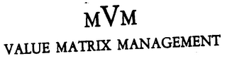 MVM VALUE MATRIX MANAGEMENT