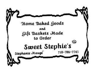 HOME BAKED GOODS AND GIFT BASKETS MADE TO ORDER SWEET STEPHIE'S STEPHANIE MAUGE