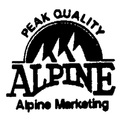 PEAK QUALITY ALPINE ALPINE MARKETING