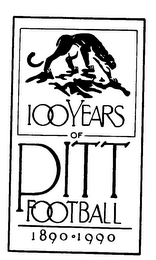 100 YEARS OF PITT FOOTBALL 1890-1990