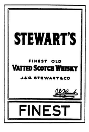 STEWART'S FINEST OLD VATTED SCOTCH WHISKY J. & G. STEWART & CO.