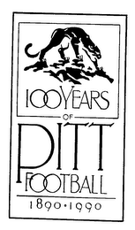 100 YEARS OF PITT FOOTBALL 1890-1990