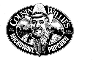 COUSIN WILLIE'S MICROWAVE POPCORN 100% SELECT CW'S ORIGINAL