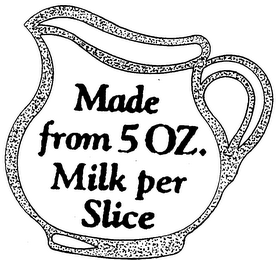 MADE FROM 5 OZ. MILK PER SLICE