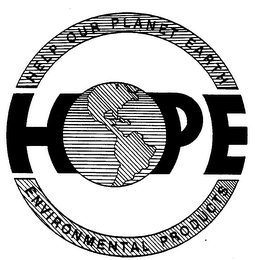 HOPE HELP OUR PLANET EARTH ENVIRONMENTAL PRODUCTS