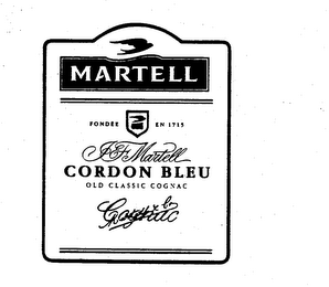 MARTELL FONDEE EN 1715 J.F. MARTELL CORDON BLEU OLD CLASSIC COGNAC