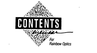 CONTENTS EYEWEAR FOR RAINBOW OPTICS