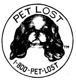 PET LOST 1-800-PET-LOST