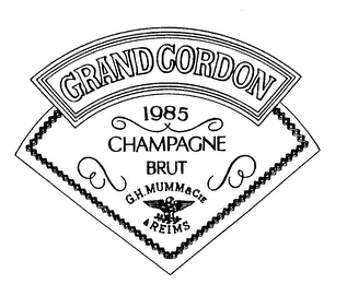 GRAND CORDON 1985 CHAMPAGNE BRUT G.H. MUMM & CIE A REIMS