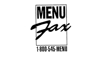 MENU FAX 1-800-545-MENU