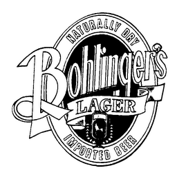 BOHLINGER'S LAGER NATURALLY DRY IMPORTED BEER