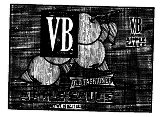 VISSCHER BROTHERS VB VB BRAND APPLE SAUCE OLD FASHIONED