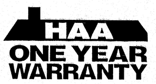 HAA ONE YEAR WARRANTY