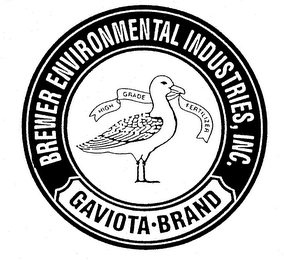 GAVIOTA-BRAND BREWER ENVIRONMENTAL INDUSTRIES, INC. HIGH GRADE FERTILIZER