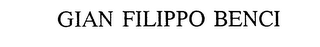GIAN FILIPPO BENCI