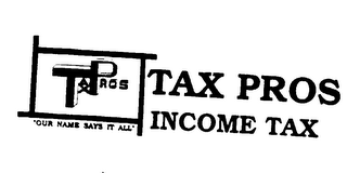 TAX PROS INCOME TAX "OUR NAME SAYS IT ALL"