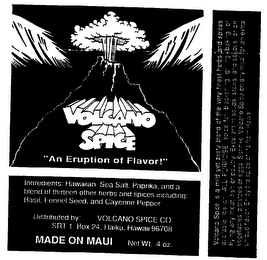 VOLCANO SPICE "AN ERUPTION OF FLAVOR"