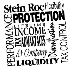 STEIN ROE FLEXIBILITY PROTECTION LIFETIME INCOME TAX ADVANTAGES A+ COMPANY LIQUIDITY DIVERSIFICATION TAX CONTROL PERFORMANCE