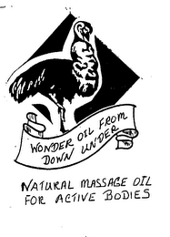 WONDER OIL FROM DOWN UNDER NATURAL MASSAGE OIL FOR ACTIVE BODIES