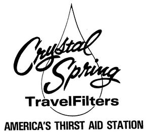 CRYSTAL SPRING TRAVELFILTERS AMERICA'S THIRST AID STATION