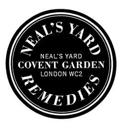 NEAL'S YARD REMEDIES NEAL'S YARD COVENTGARDEN LONDON WC2