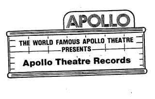 APOLLO THE WORLD FAMOUS APOLLO THEATRE PRESENTS APOLLO THEATRE RECORDS