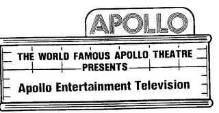 APOLLO THE WORLD FAMOUS APOLLO THEATRE PRESENTS APOLLO ENTERTAINMENT TELEVISION