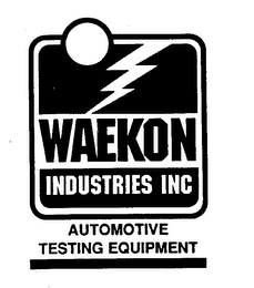 WAEKON INDUSTRIES INC AUTOMOTIVE TESTING EQUIPMENT