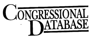 CONGRESSIONAL DATABASE