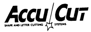 ACCU CUT SHAPE AND LETTER CUTTING SYSTEMS