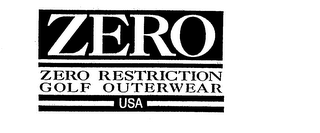 ZERO ZERO RESTRICTION GOLF OUTERWEAR USA