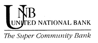 UNB UNITED NATIONAL BANK THE SUPER COMMUNITY BANK