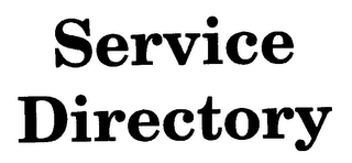 SERVICE DIRECTORY