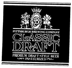 PBC PITTSBURGH BREWING COMPANY CLASSIC DRAFT PREMIUM DRAFT STYLE BEER PASTEURIZED