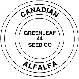 GREENLEAF 44 SEED CO CANADIAN ALFALFA