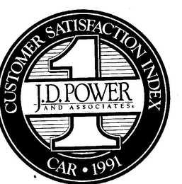 J.D. POWER AND ASSOCIATES CUSTOMER SATISFACTION INDEX CAR 1991