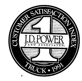 J.D. POWER AND ASSOCIATES CUSTOMER SATISFACTION INDEX TRUCK 1991