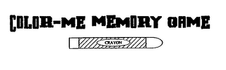 COLOR-ME MEMORY GAME CRAYON