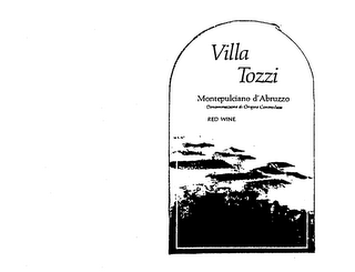 VILLA TOZZI MONTEPULCIANO D'ABRUZZO DENOMINAZIONE DI ORIGINE CONTROLLATA RED WINE