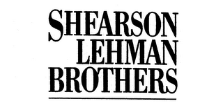 SHEARSON LEHMAN BROTHERS