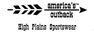 AMERICA'S OUTBACK HIGH PLAINS SPORTSWEAR