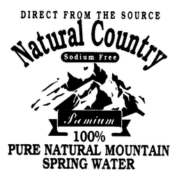 NATURAL COUNTRY DIRECT FROM THE SOURCE SODIUM FREE PREMIUM 100% PURE NATURAL MOUNTAIN SPRING WATER