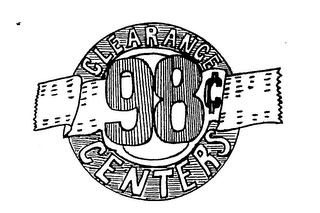 CLEARANCE 98 (CENT SYMBOL) CENTERS